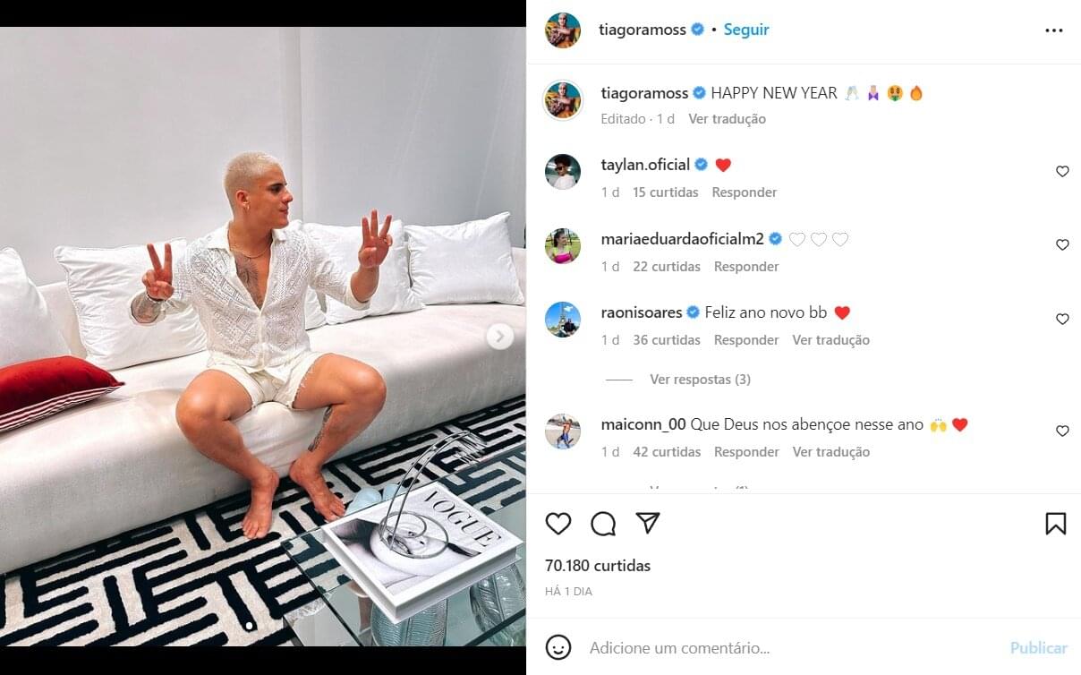 Tiago Ramos Passa Virada Do Ano A Ex Namorada Nadine Gon Alves M E