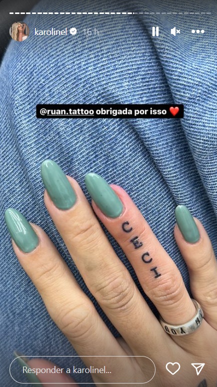 Karoline Lima Faz Tatuagem Em Homenagem A Filha Cecilia Brasil123