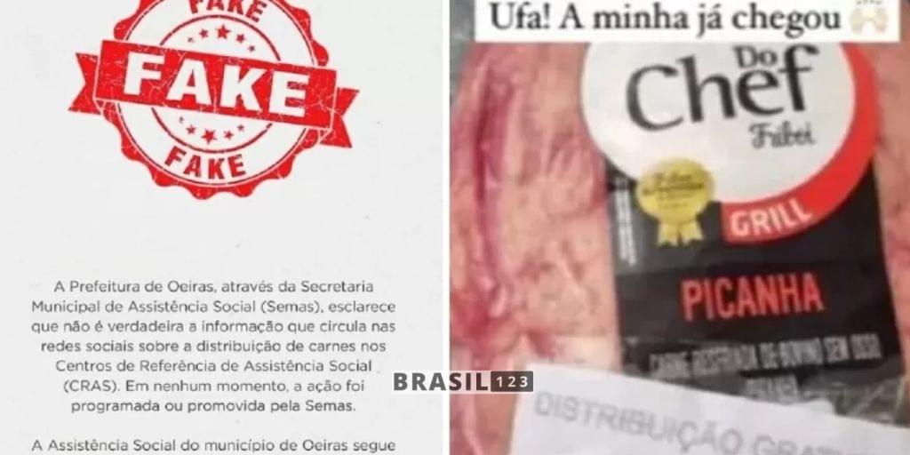 Em redes sociais como o Twitter, é possível encontrar a foto de um cartão onde dá para ler "Picanha para todos".