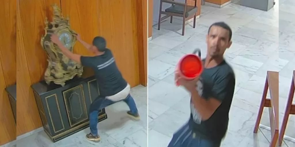 O relógio de pêndulo destruído pelo homem em Brasília é atribuído ao famoso relojoeiro francês Balthazar Martinot.