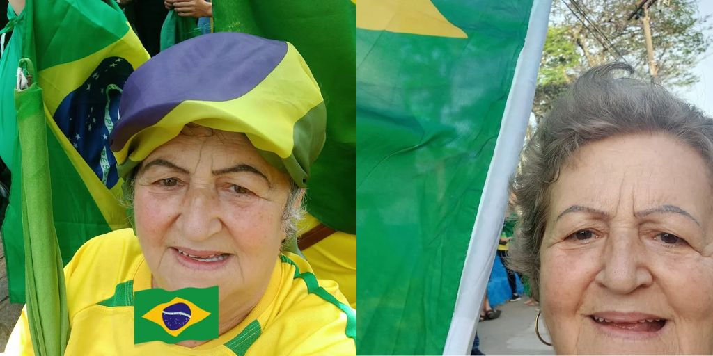 Idosa flagrada em atos terroristas de Brasília é presa 1 A idosa, conhecida como "Fátima de Tubarão", em referência à cidade do sul de Santa Catarina, foi flagrada invadindo o Palácio do Planalto