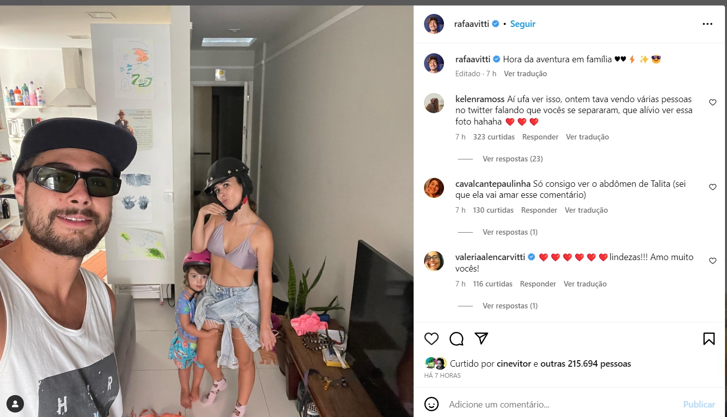 Rafa Vitti Posta Foto Com Tatá Werneck E Filha Assessoria Nega Crise