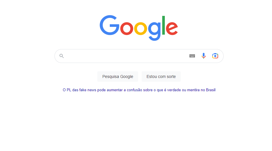 PL das Fake News: Google coloca aviso na página e irrita governo