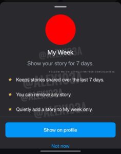 Detalhes sobre o recurso que está sendo preparado para o Instagram