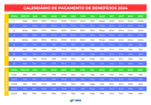 Calendário INSS 2024