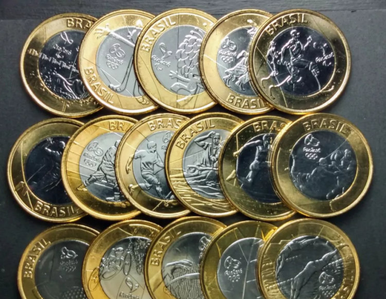 Moedas de 1 real das Olimpíadas