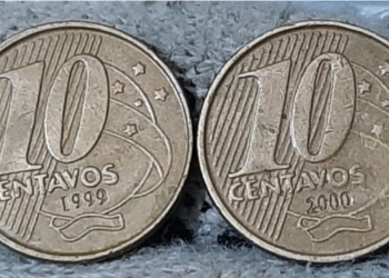 QUEM TEM SE DEU BEM: Essa Moeda de 10 centavos vale 2 mil vezes o seu valor facial