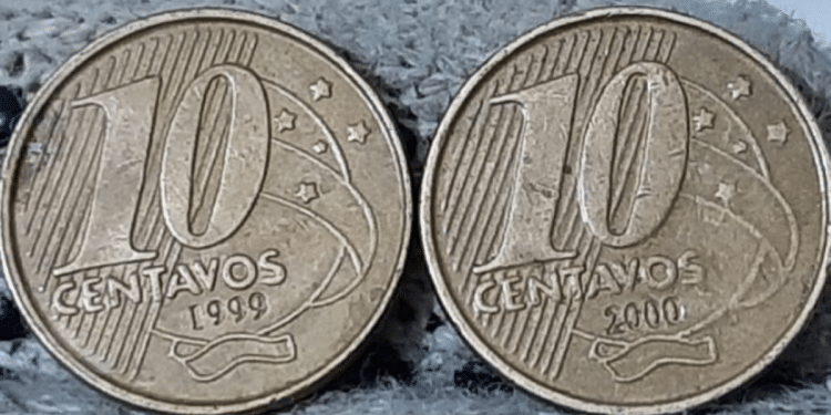 QUEM TEM SE DEU BEM: Essa Moeda de 10 centavos vale 2 mil vezes o seu valor facial