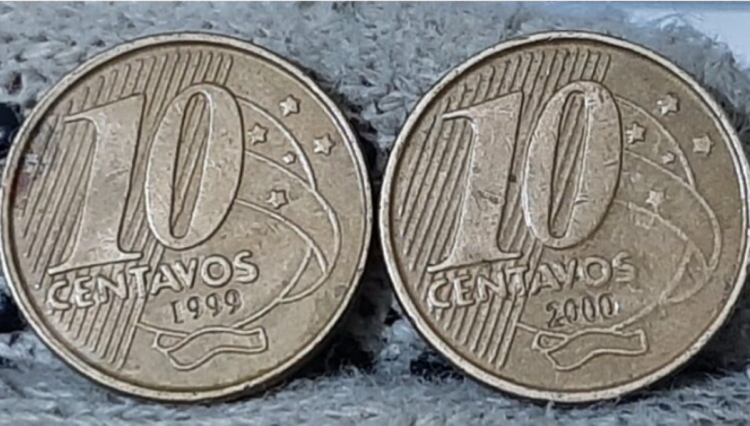 QUEM TEM SE DEU BEM: Essa Moeda de 10 centavos vale 2 mil vezes o seu valor facial