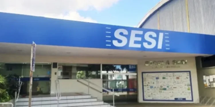 Fachada de uma unidade do SESI MG.