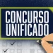 Ilustração de mão marcando respostas em prova do Concurso Unificado.