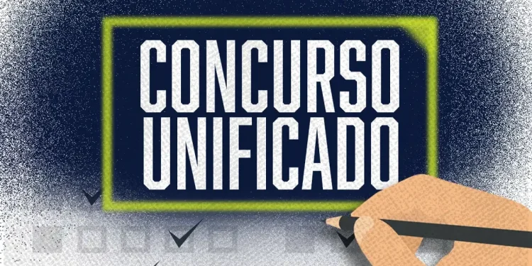 Ilustração do Concurso Nacional Unificado (CNU) 2025 com um foco em preparação para o exame.