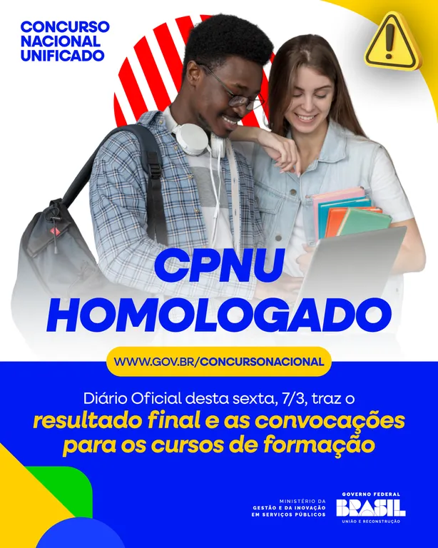 Dois candidatos estudando em um notebook após a homologação do CPNU.