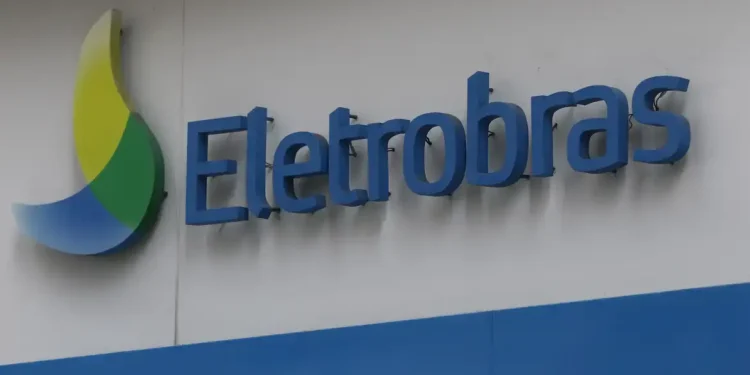 Logo da Eletrobras, empresa do setor de energia elétrica do Brasil.