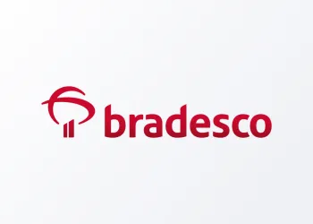 Logo do Bradesco, banco com mais de 400 vagas de emprego abertas.