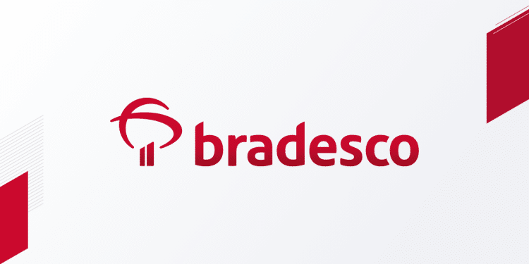 Logo do Bradesco, banco com mais de 400 vagas de emprego abertas.