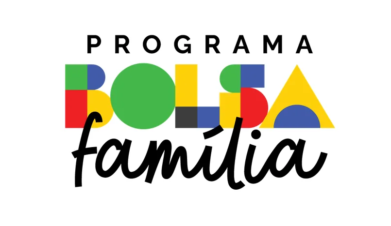 Logotipo colorido do programa Bolsa Família destacando a palavra "família"