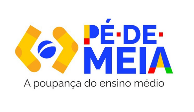 Logo oficial do programa Pé-de-Meia, a poupança do ensino médio, com calendário de pagamentos atualizado.