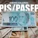 Cédulas de 100 reais com a palavra PIS/PASEP em destaque