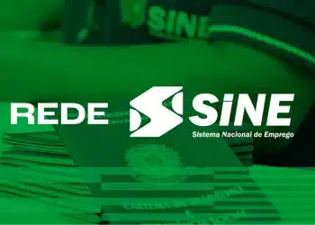 Imagem do Sistema Nacional de Emprego (SINE) com destaque para 150 vagas de emprego disponíveis