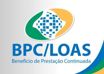 Imagem que ilustra o Benefício de Prestação Continuada (BPC/Loas), com o logo do INSS, destacando o objetivo de atender cidadãos com deficiência ou idosos de baixa renda.