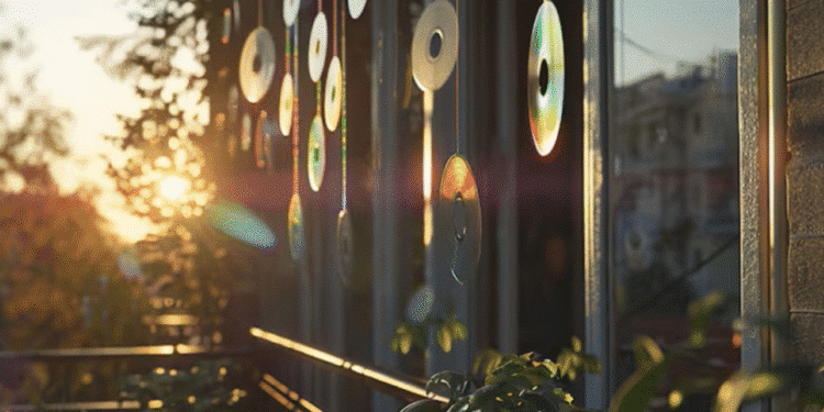 Imagem destacada CDs pendurados na janela: truque simples e barato para afastar intrusos e pássaros