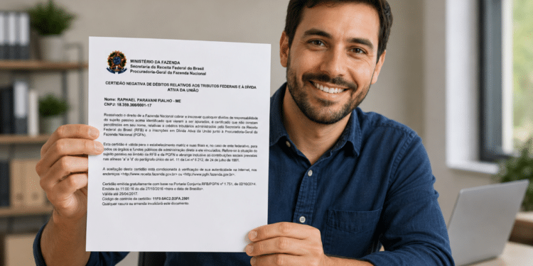 CND gratuita e válida por 180 dias: como emitir pela Receita Federal e para que serve o documento